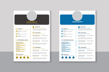 Obraz premium Professional CV resume template design