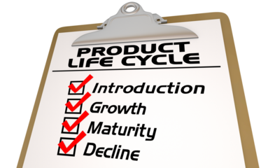 Product Life Cycle Stages Checklist New Launch Plan Strategy Steps 3d Illustration