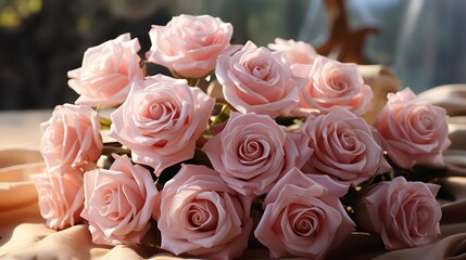 Obraz na płótnie Canvas pink roses bouquet