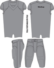 American Football Uniform Jersey shorts Mock ups Vectors 