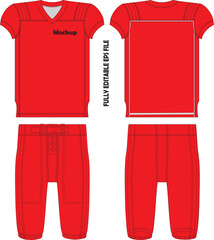 American Football Uniform Jersey shorts Mock ups Vectors 