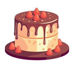 chocolate dessert, sweet food, cake