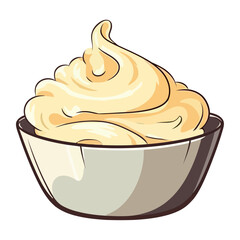 whipped cream in a bowl icon
