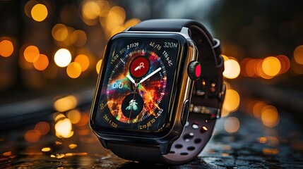 A modern clock ready to face the whirlwind of contemporary western culture, marking the relentless pace of time. Generative AI