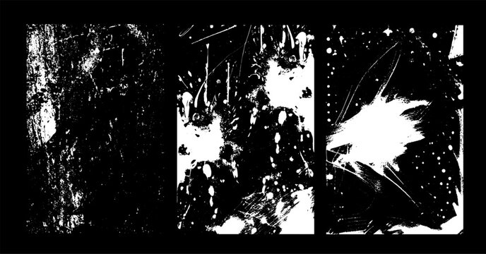 Grunge Urban Backgrounds set.Texture Vector.Dust Overlay Distress Grain ,Simply Place illustration over any Object to Create grungy Effect.abstract,splattered ,dirty, grange texture for your design