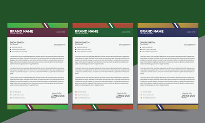 Professional Letterhead Design Template. 