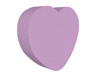 Digital png illustration of purple heart on transparent background