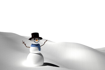 Digital png illustration of snowman on transparent background
