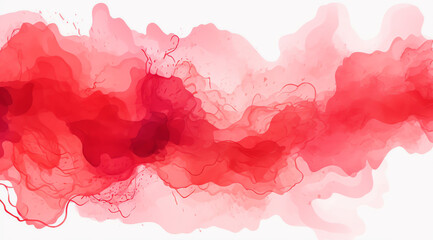 Vibrant Red Abstract Watercolor: Creative Hand-drawn Background with Artistic Flair