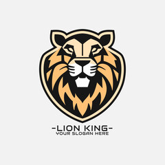 lion head vector. Lion king logo for esport