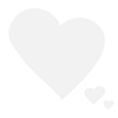 Digital png illustration of grey heart on transparent background