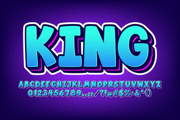 modern stylized alphabet and numbers