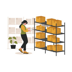 Inventory management vector illustration. Illustration for website, landing page, mobile app, poster and banner. Trendy flat vector illustration