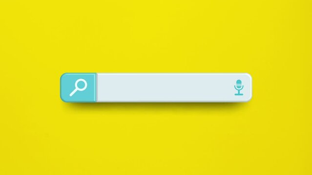 3d minimal blank search bar interface on website. The video template is very easy to edit and implement in your various project needs