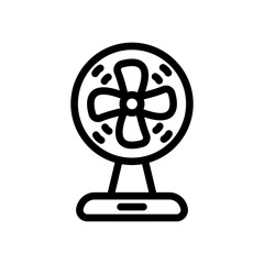 Obraz premium fan black white icon in line style