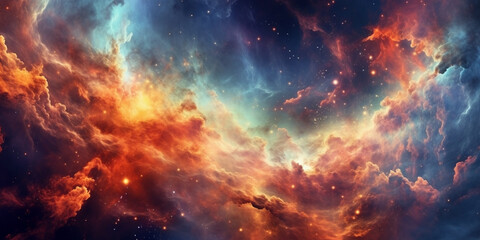 Nebula galaxy background.