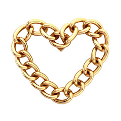heart shape made of gold chain