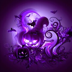 Fototapeta na wymiar Halloween design, purple