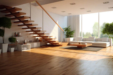 modern living room interiors rendering minimal background