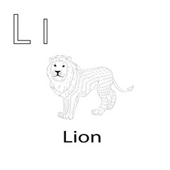 Alphabet Lion coloring page 