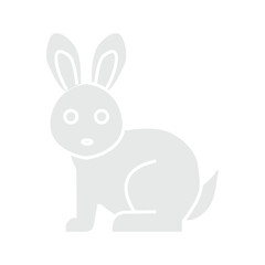 Fototapeta na wymiar Rabbit icon clipart design template illustration isolated