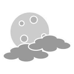 Moon icon clipart design template illustration isolated