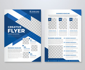 flyer template design with modern and minimalist style