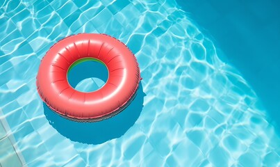 a red float in a pool