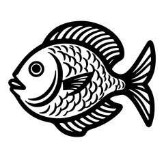 seafood, fish, shell, shirmp, outline vector, illustration, Ai generator