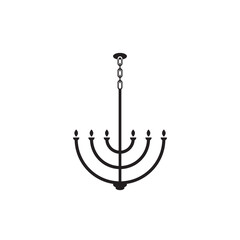 chandelier lamp classic logo vector design