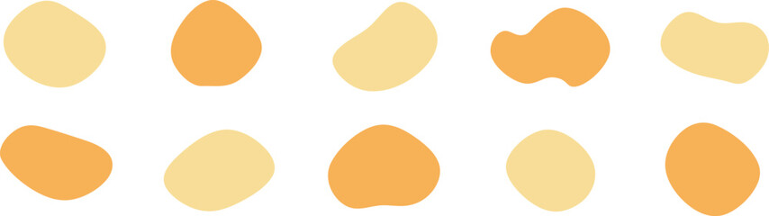 かわいい抽象的なゆるゆるフレーム　Set of cute abstract shapes.Vector loose frame.