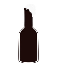 Beer Bottle With White Foam On Top Transparent Clipart
