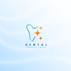 stylish dental care tooth logo business template