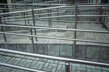 A ramp for people with limited mobility on a summer day