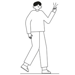 men using smartphones set vector