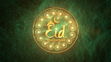  Eid Mubarak. Greeting.  The video of this image is in my portfolio.	