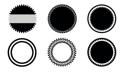 circles. background for the sticker. round. with beautiful borders. vector illustration. color version and black and white. for the spice. on a white background. for marking sets.