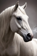 grey horse, generated by artificial intelligence