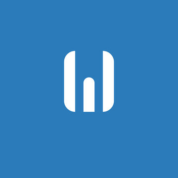 Simple modern creative letter W logo design with white and blue color