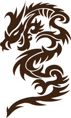 dragon design  tattoo illustration vector