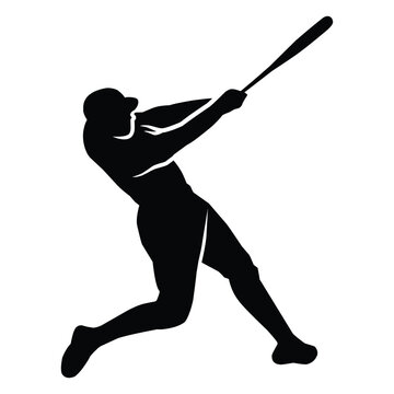 recommend clip art: Baseball player silhouette vector, Softball silhouette pose collection