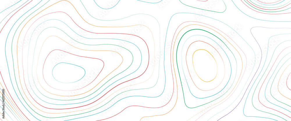 Poster colorful color gradient topographic map vector illustration, topographic map, vector background with
