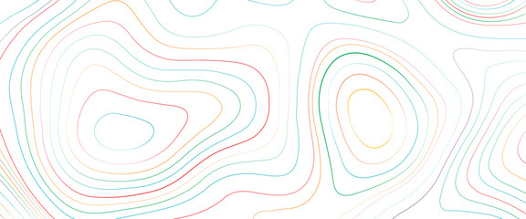 Fototapeta na wymiar colorful color gradient topographic map vector illustration, topographic map, vector background with height lines. Topographic map colorful abstract background with contour lines.