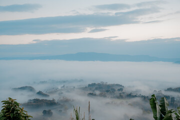 misty morning in the mountains