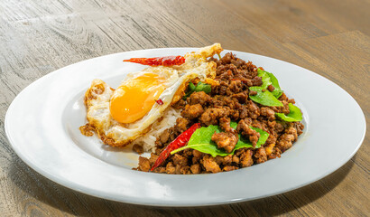Basil Rice with Fried Egg