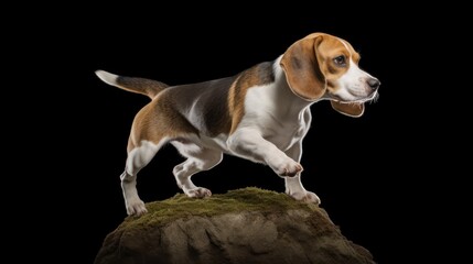 beagle dog on the grass