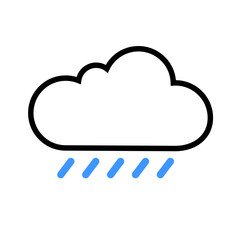 Simple rainy day icon. Vector.