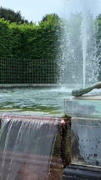 Fountain in Versailles Paris France is the place where many films were shot including Angelique and the King High quality 4k footage