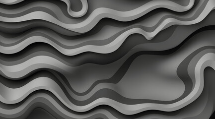 Topography lines texture, 3D layers paper cut vector art background
