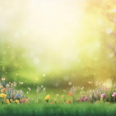 Obraz premium A spring background with empty space. Generative AI